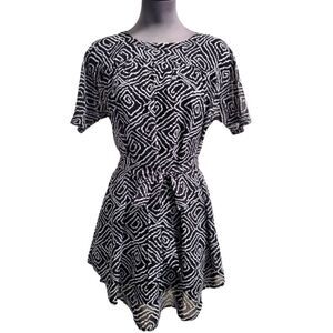 NWT LOFT PETITES SHORT SLEEVE SHEER DRESS WITH LINING SZ. XSP